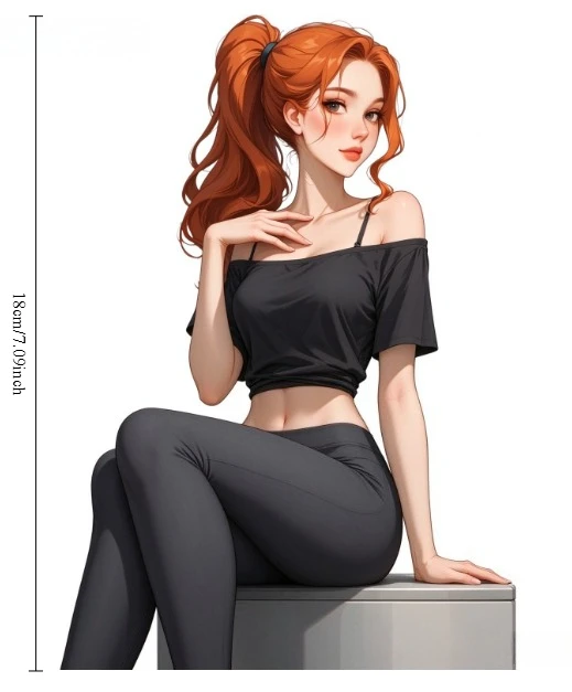 Alice Anime Girl Vinyl Sticker 18cm, Weatherproof Decal for Car Motorcycle Helmet Laptop Window