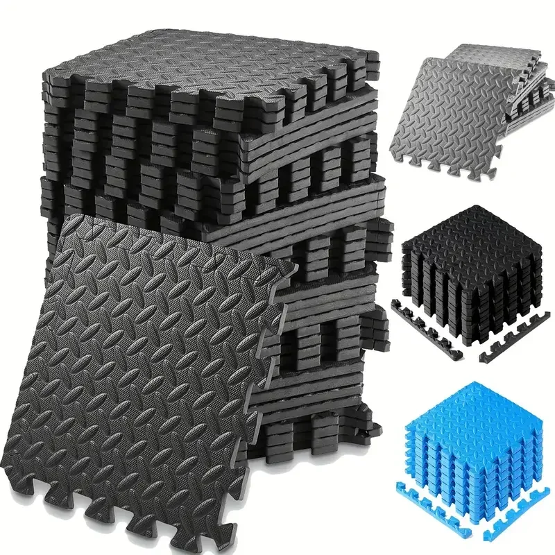 4/16Pcs EVA Foam Fitness Mat Waterproof Non-slip and Washable Yoga Mat Suitable for Home Gym with Free Side Strips Exercise Mat