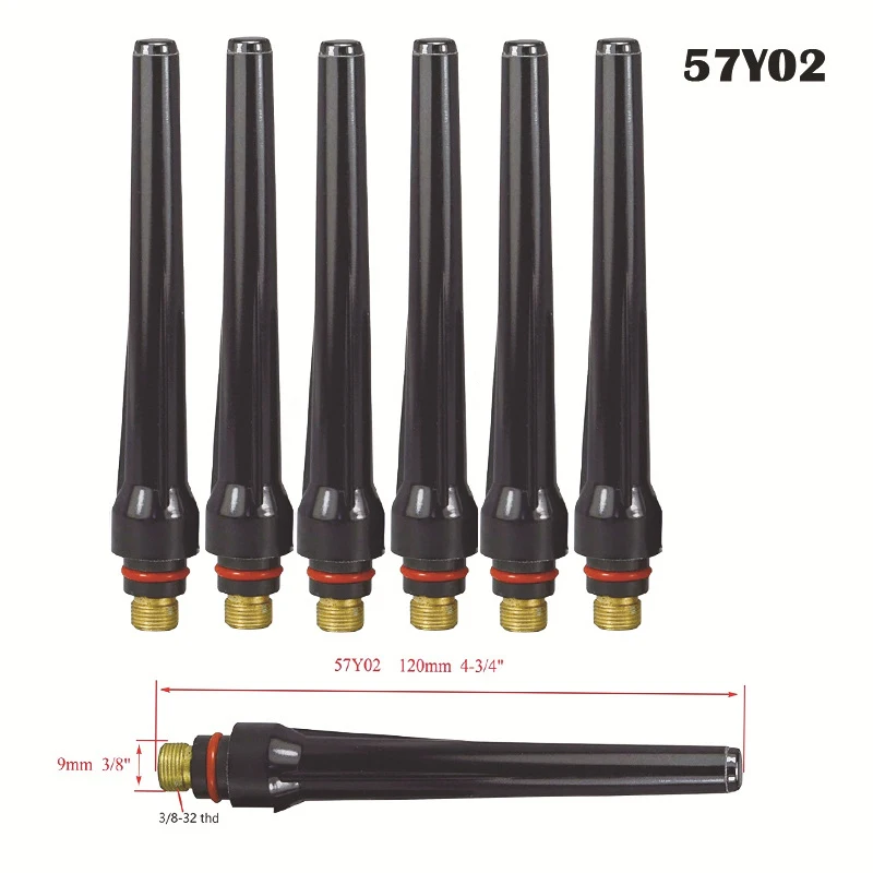 WP-17 WP-18 WP-26 57Y02 Argon Arc Welding Accessories Welding Gun Long Tail Long Back Cap Fit For TIG Welding Torch