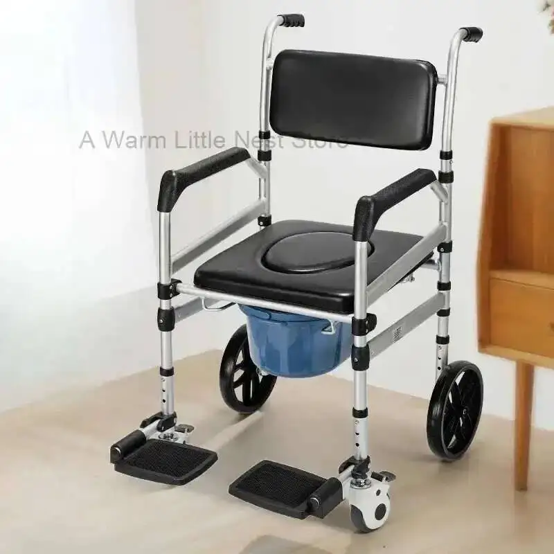 

Elderly Specific Toilet Seat Mobile Folding Disabled Patient Indoor Wheelchair Shower Bathroom Chair Taburete Klappstuhl 접의식의자