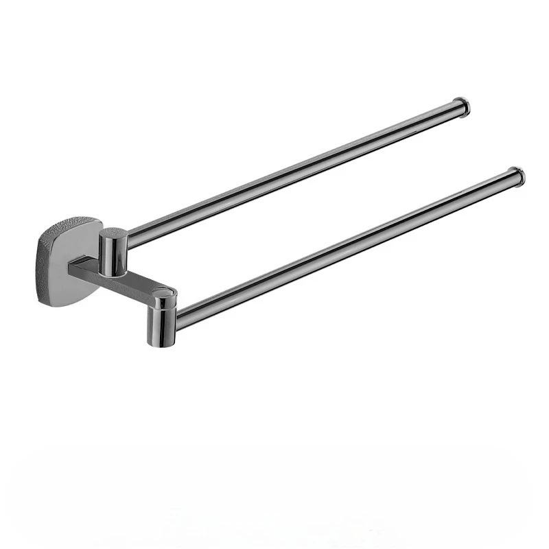 

304 Stainless Steel Swivel Towel Rack, Bathroom Accessory, Double-Rod Hanging Towel Storage Rack