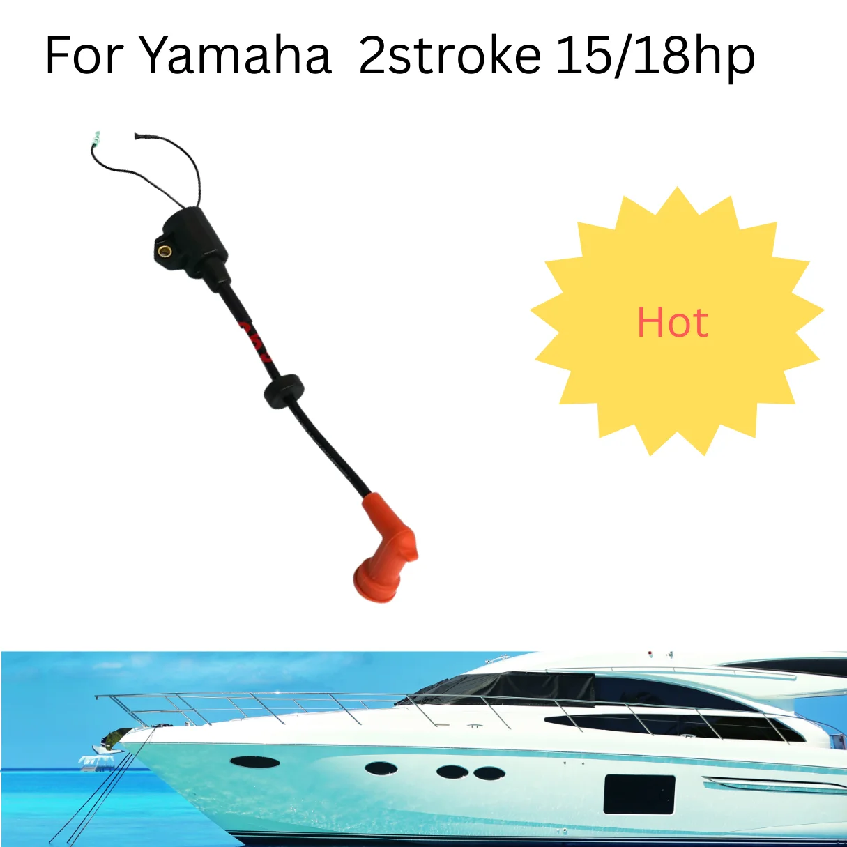 Marine Outboard Motor Part Ignition Coil for Yamaha 2 stroke 15 hp Boat Engine Accessories