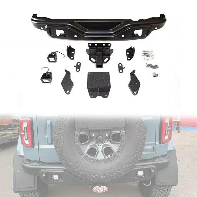 

XDS Up To Date LUMA 4x4 Off-road Steel Rear Bumper With Towing Hook For Bronco 2021 2022 2023 2024 2/4 Door Accessories
