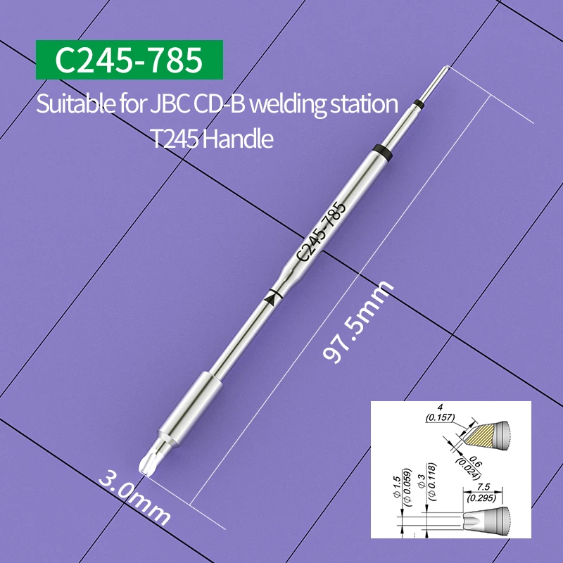 C245 Lötspitze für JBC Lötstation C245-067 C245-758 C245-760 C245-762 C245-785 C245-790 C245-931 T245-A Griff