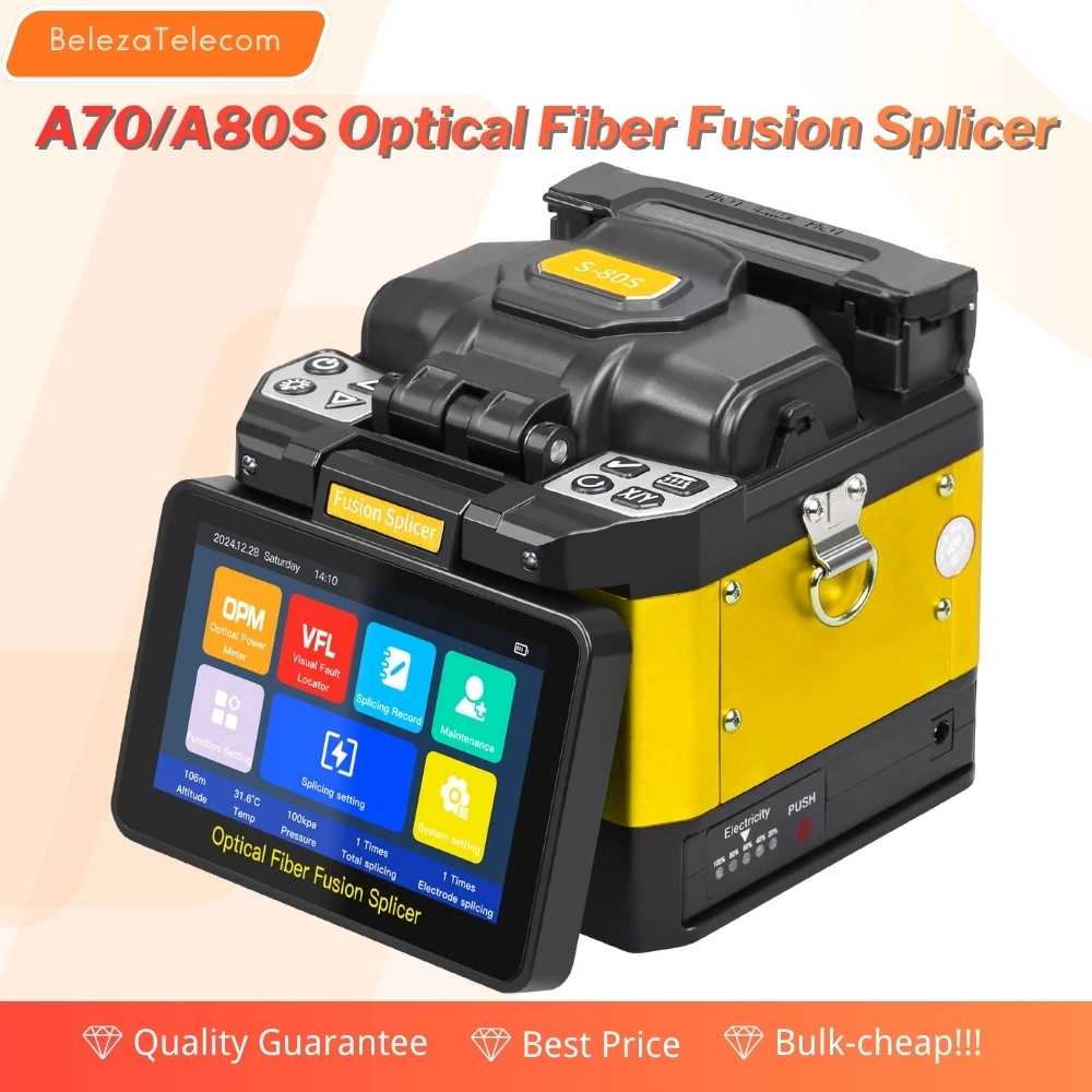 Comtyco A-80S alles-in-één fusie-splicer met touchscreen en vezeltest