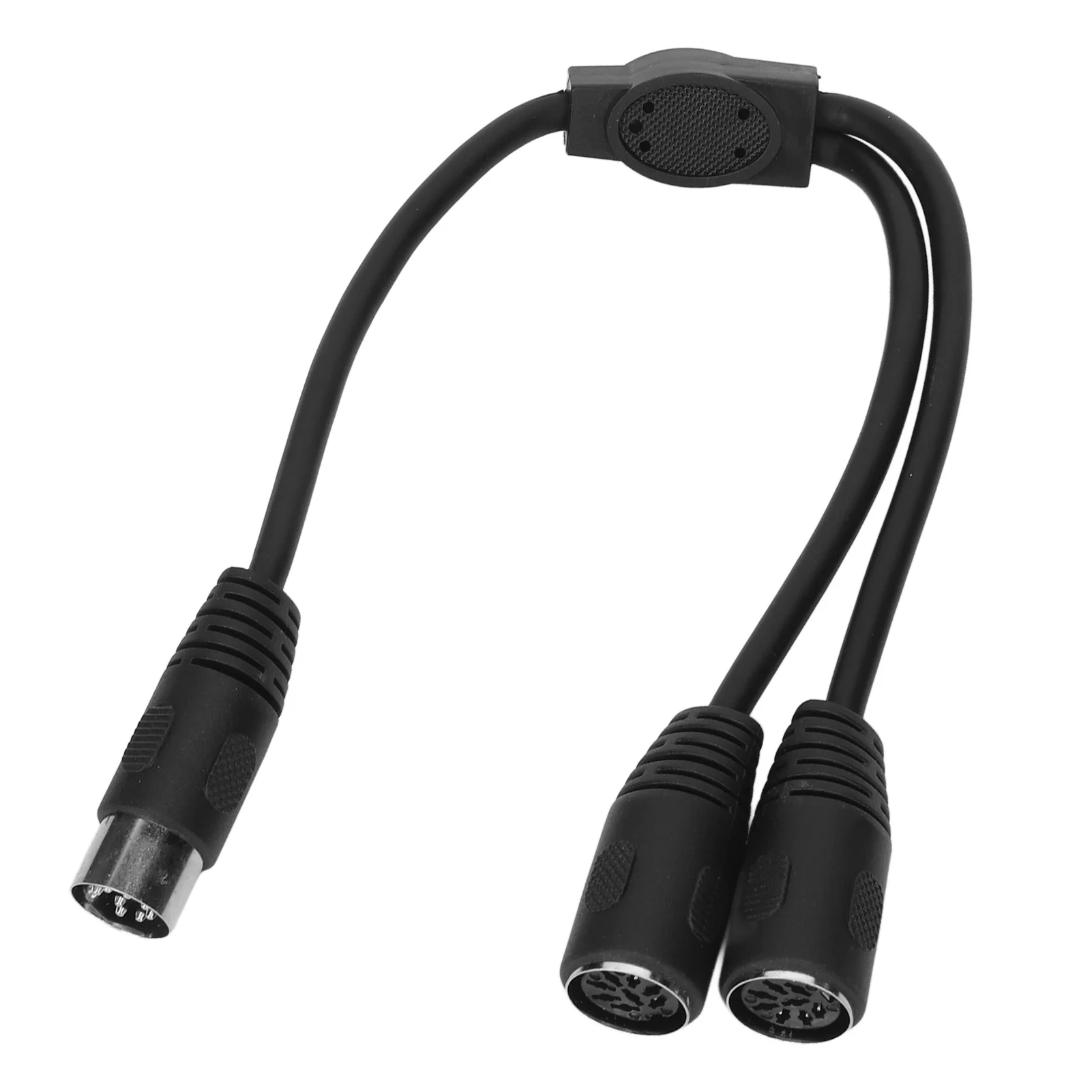 DIN 8 Pin Splitter Adapter Cable Double Shielding DIN 8 Pin Male to 2 DIN 8 Pin Female Cable Sound Connection Cord 1.0ft Length