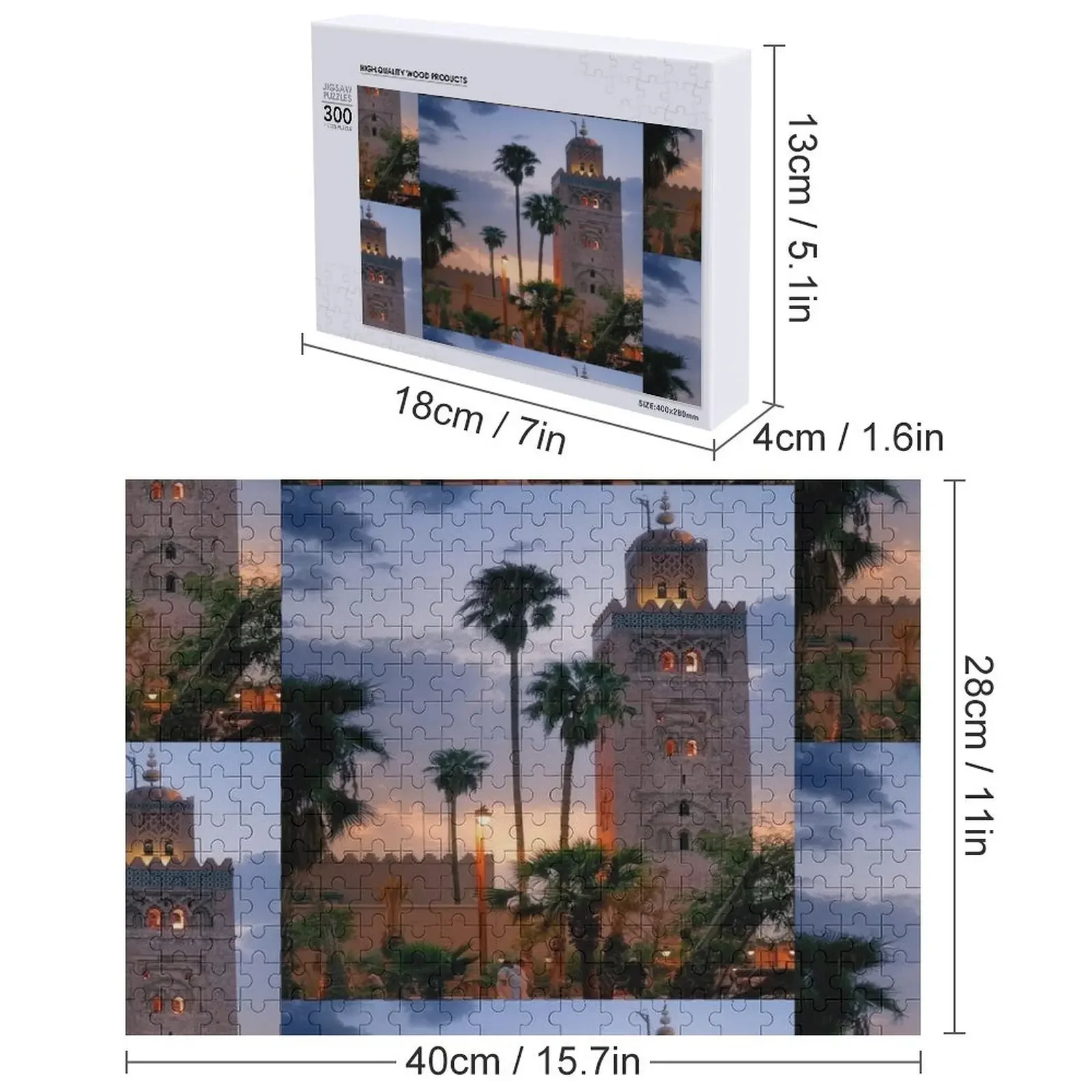 재미있는 마라케시 모로코 예술 직소 퍼즐 맞춤 선물 나무 성인 맞춤 어린이 선물 나무 동물 퍼즐