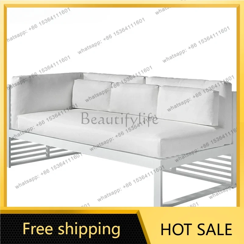 zj.Nordic Designer Courtyard Villa Garden Sofa Waterproof and Sunscreen Modern Garden Sofa Simplicity Outdoor Furniture Divano H