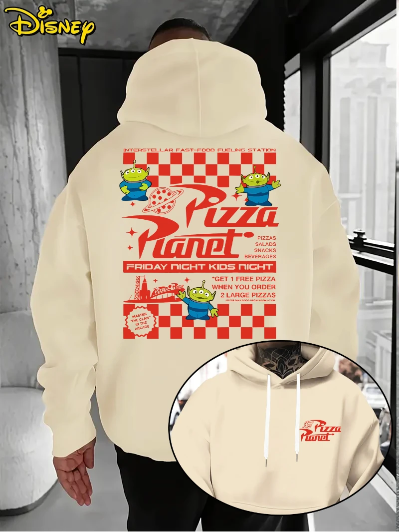 

Men's Disney Channel Toy Story Three Eyes Alien Printed Hoodie - White Casual Long Sleeve Autumn/Winter Fashion