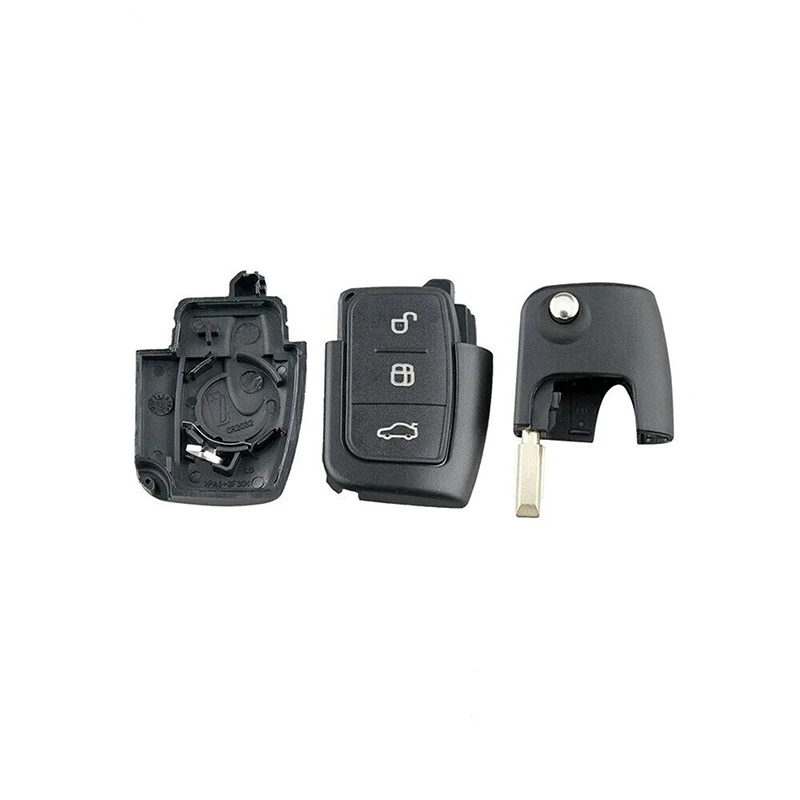 Car Flip Key Case For Ford Fiesta Focus Mondeo Kuga 3 Button Remote Fob Shell