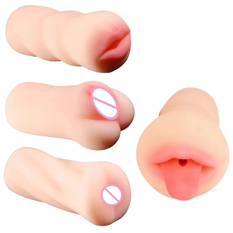 BESTCO 18+ TPE Realistic Deep Throat Vagina Artificial Real Pocket Pussy Oral Male Masturbation Adult  Sex Toys Erotic Goods Men