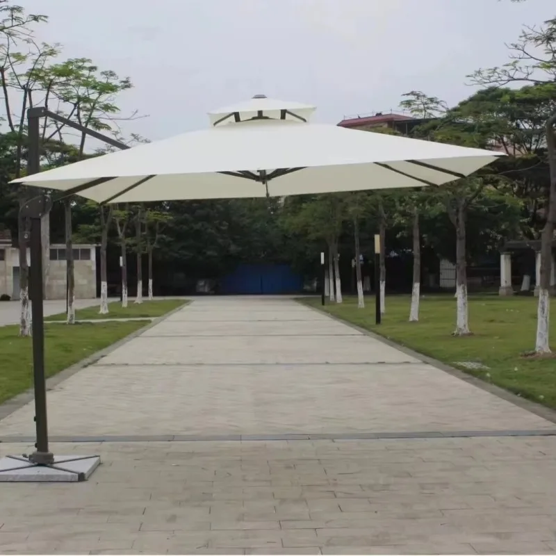 Modern Commercial Grade Waterproof Cantilevered Parasols for Restaurants, Cafes and Parks Fast Delivery