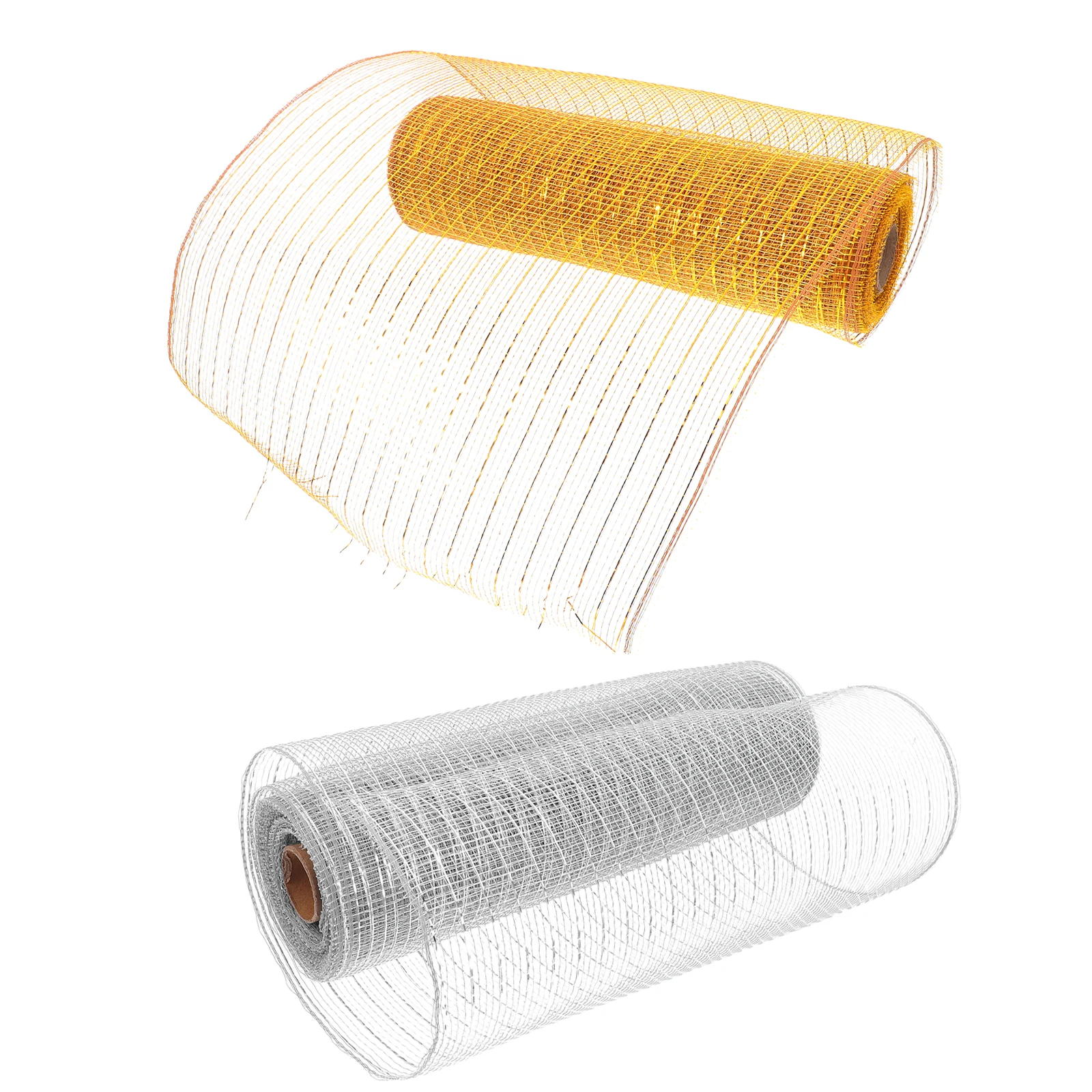 

2 Rolls 10 Inch x 10 Yard Mesh Ribbon for Wreaths DIY Crafts Wedding Decorations Christmas Tree Floral Arrangements Bow Making