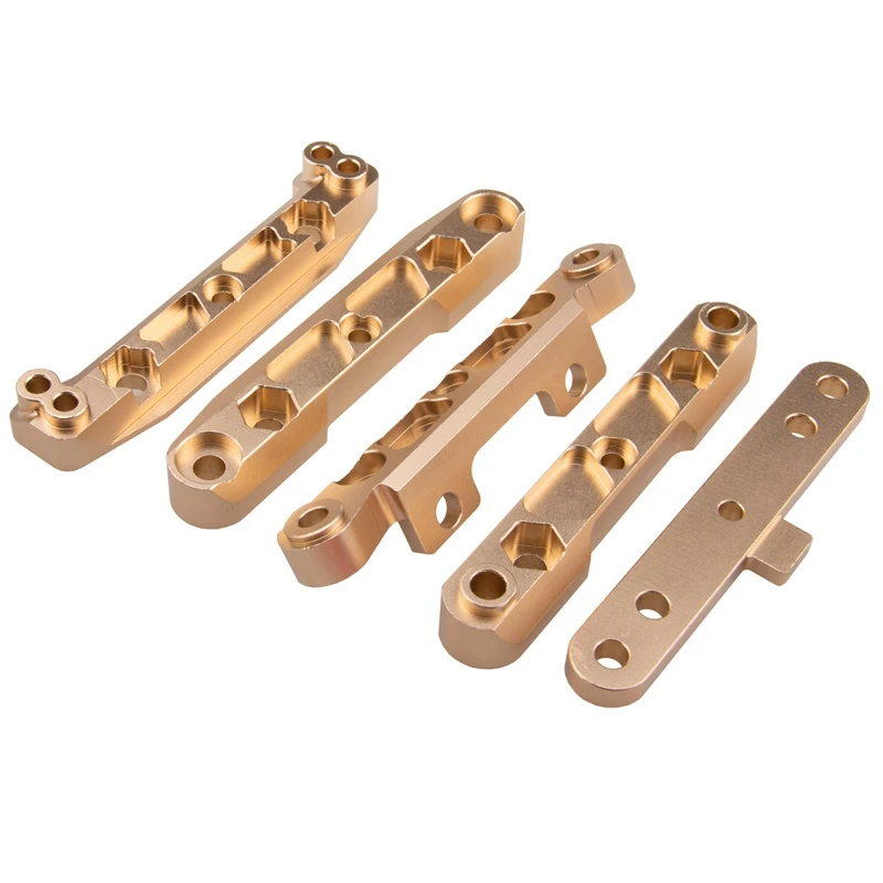 Código de brazo de suspensión inferior de Metal para coche RC 1/8 FS Racing ATOM 6S, reemplazo de actualización de coche, dorado