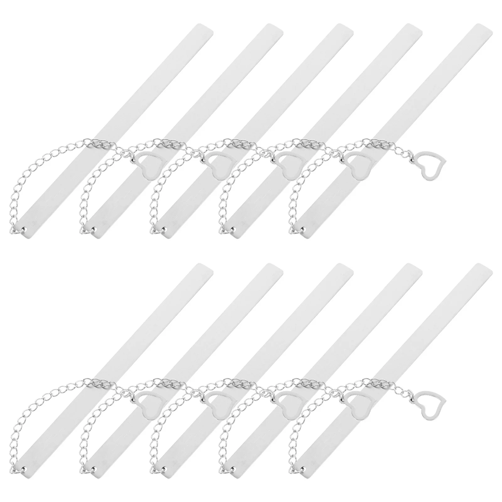 

10Pcs Heart Adornment Bookmarks Metal Markers for Women Men Teens Thoughtful Presents Creative Design Book Lovers