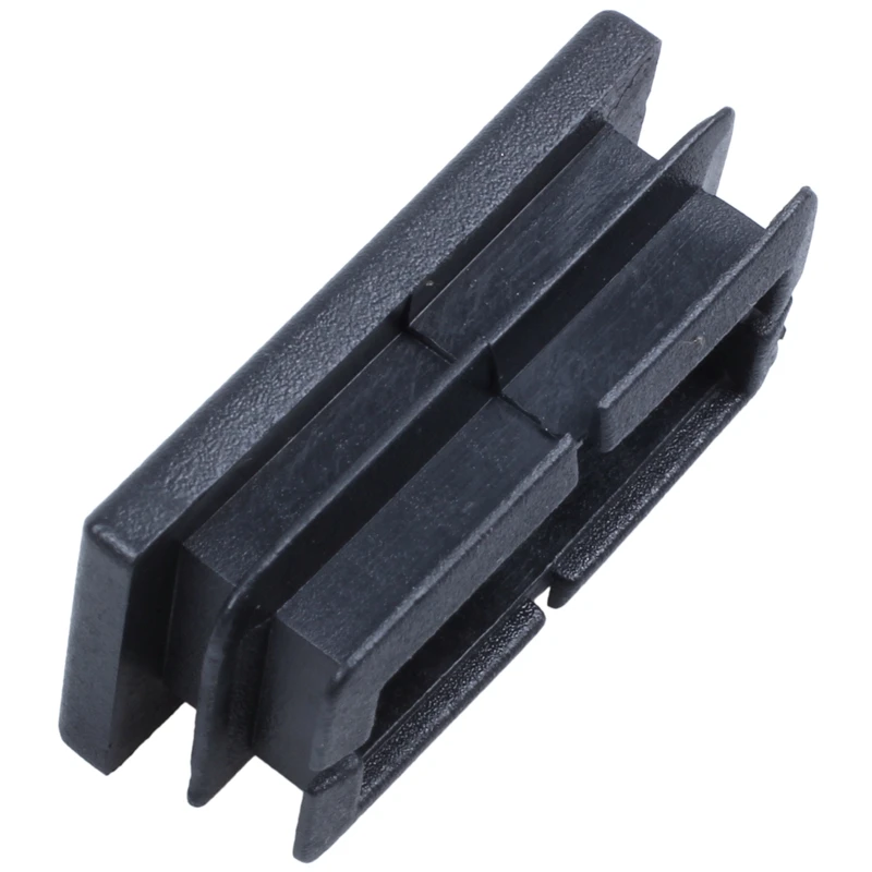 8 Pcs Black Plastic Rectangular Blanking End Caps Inserts 20mm x 40mm