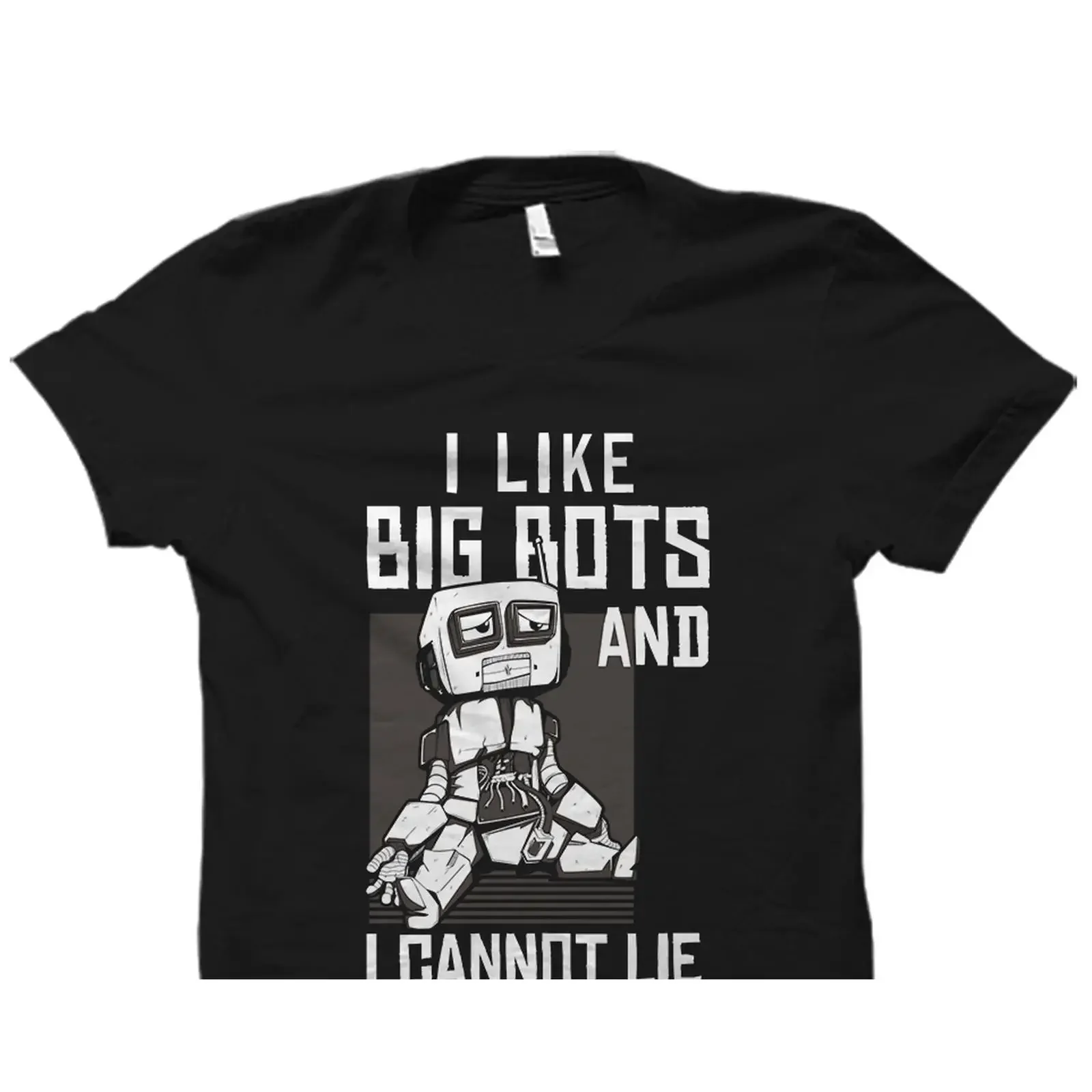 I Like Big Bots Funny Robot T Shirt Robotics Science Nerd Coding Geek for Tech Enthusiasts  vintage Washed Slightly Breathable