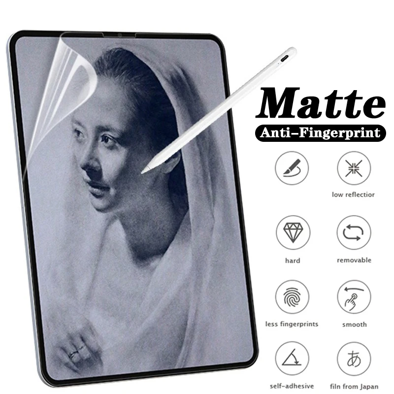 

Пленка, похожая на бумагу, для iPad Pro 12.9 1-го, 2-го, 3-го, 4-го, 5-го, 6-го поколений, защитная пленка для экрана iPad Pro 12.9 2022, 2021, 2020, Paperfeel
