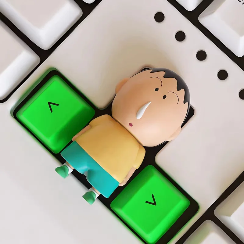 Crayon Shin-Chan Theme Anime Keycaps Resin Material Mechanical Keyboard Cartoon Cute Pc Gaming Keyboard Decoration Gift Keycaps