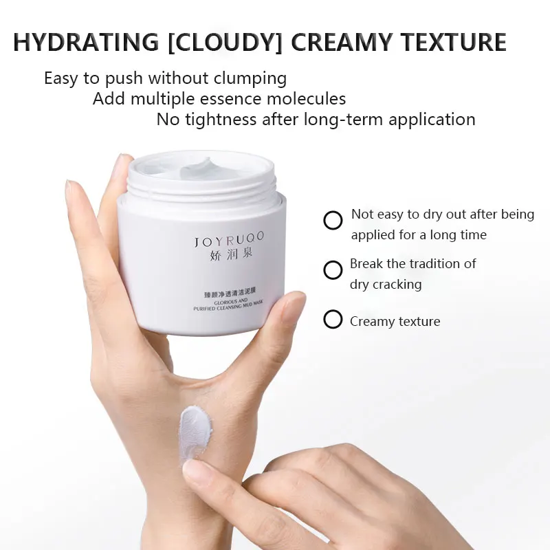 JOYRUQO Official Genuine Clorious And Purified Cleansing Mud Mask Moisturizing, Oil Control And Acne Removal