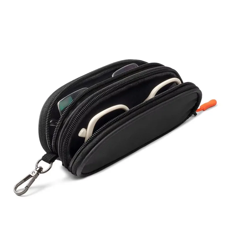 Multi-Functional Waterproof Sunglasses Case Organizer, New Double Layer Durable Material Storage Bag for Travel & Business Trips