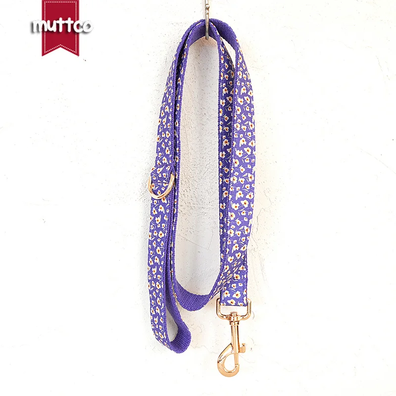 MUTTCO this purple floral pet collar LADY BLUE FAIRY showcases the vibrancy of spring UDL173