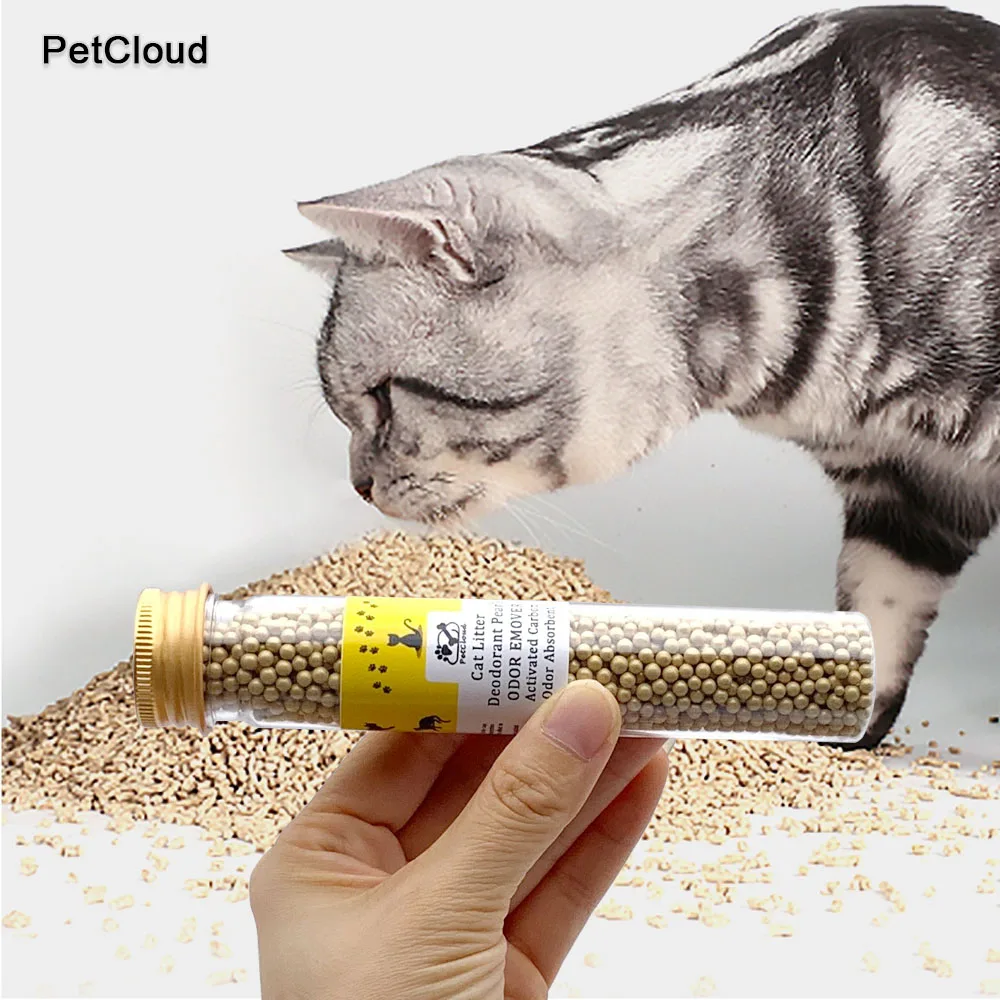 Gold Cat Litter Deodorant Bead Odor Activated Carbon Absorbs Pet Kitten Removaling Excrement Stink Deodorizing Cleaning Supplies