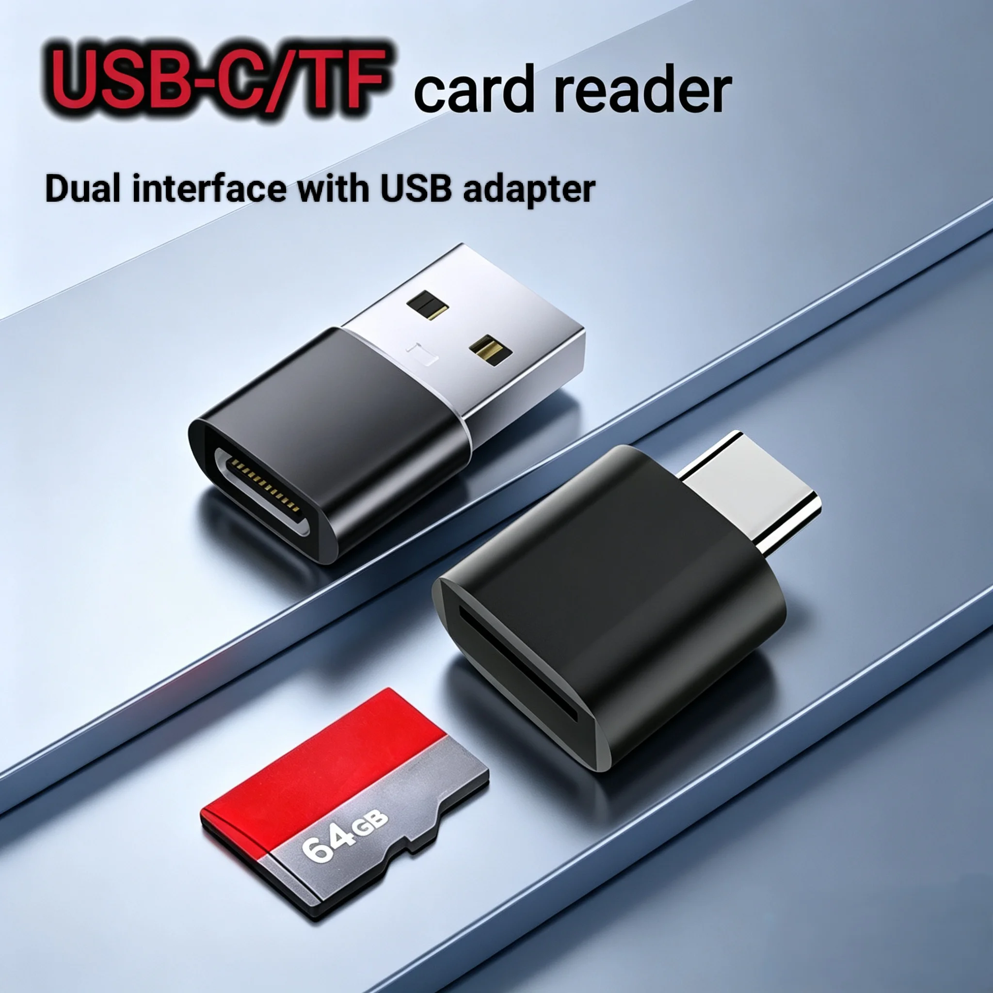 Mini Typ-C SD/TF Speicherkartenleser Dual-Interface USB 2.0 Adapter Externer Speicher für Smart-Geräte
