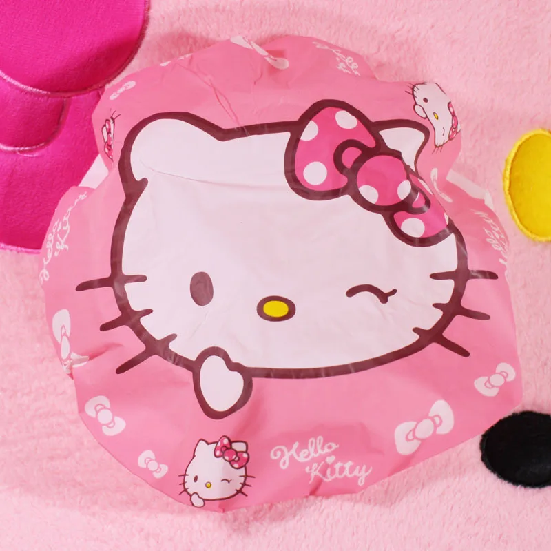 Hello Kitty shower cap, waterproof ladies’ bathroom accessory, hair protection cap, dust cap, kitchen grease-proof cap view 4