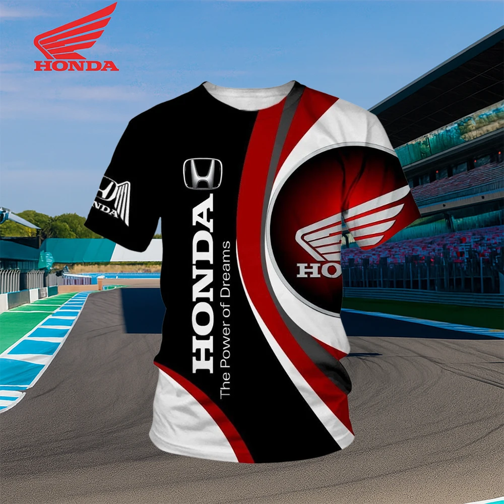 

New Honda Motorcycle Riding Short Sleeved Racing Suit For Summer 2025 Outdoor Cycling Quick Drying Plus Size Round Neck T-Shirt