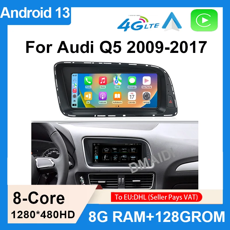 

Android 13 GPS Navigation For AUDI Q5 2009-2017 Wireless Carplay Auto Car Multimedia Video Player Radio Touch Stereo Screen Wifi