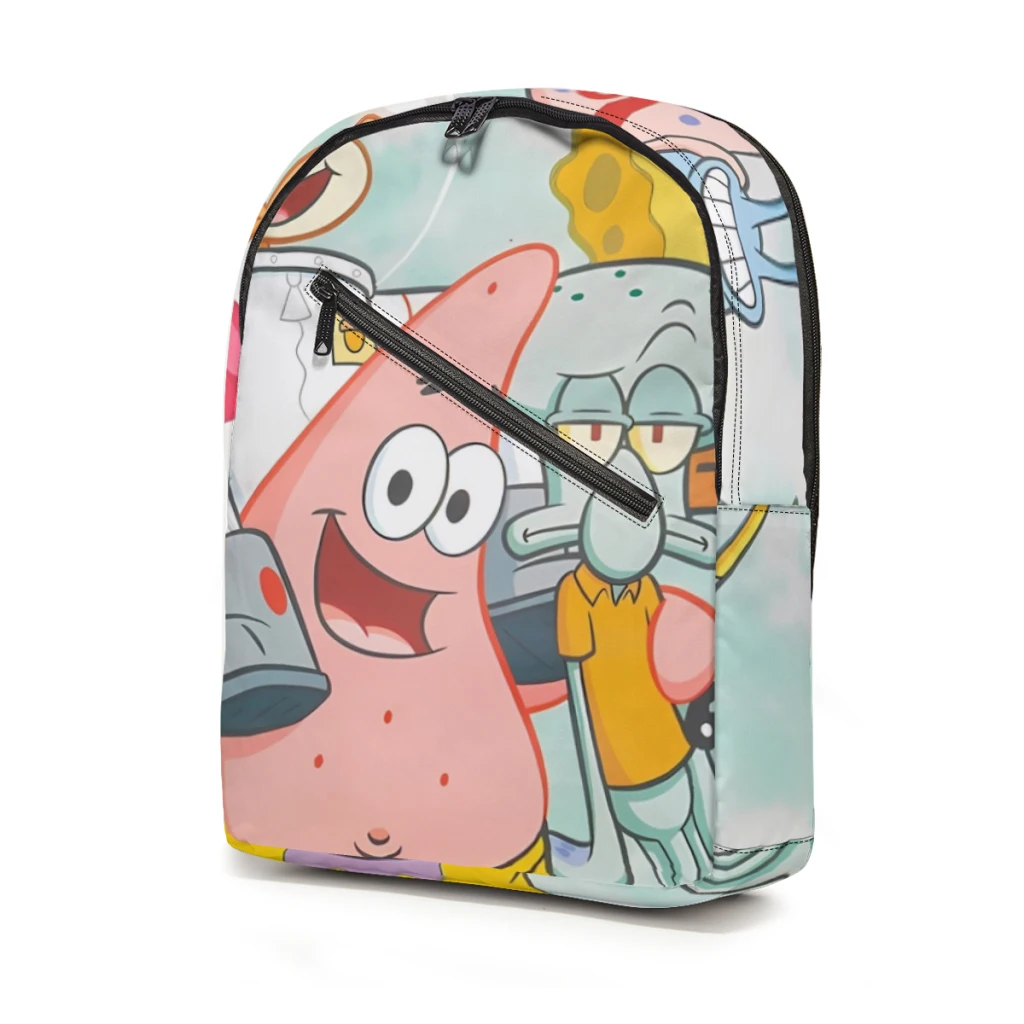 Sponge-bob Cartoon_4QPMM8 Schoolbag For Girls Large Capacity Student Backpack Cartoon High School Student Backpack 17inch