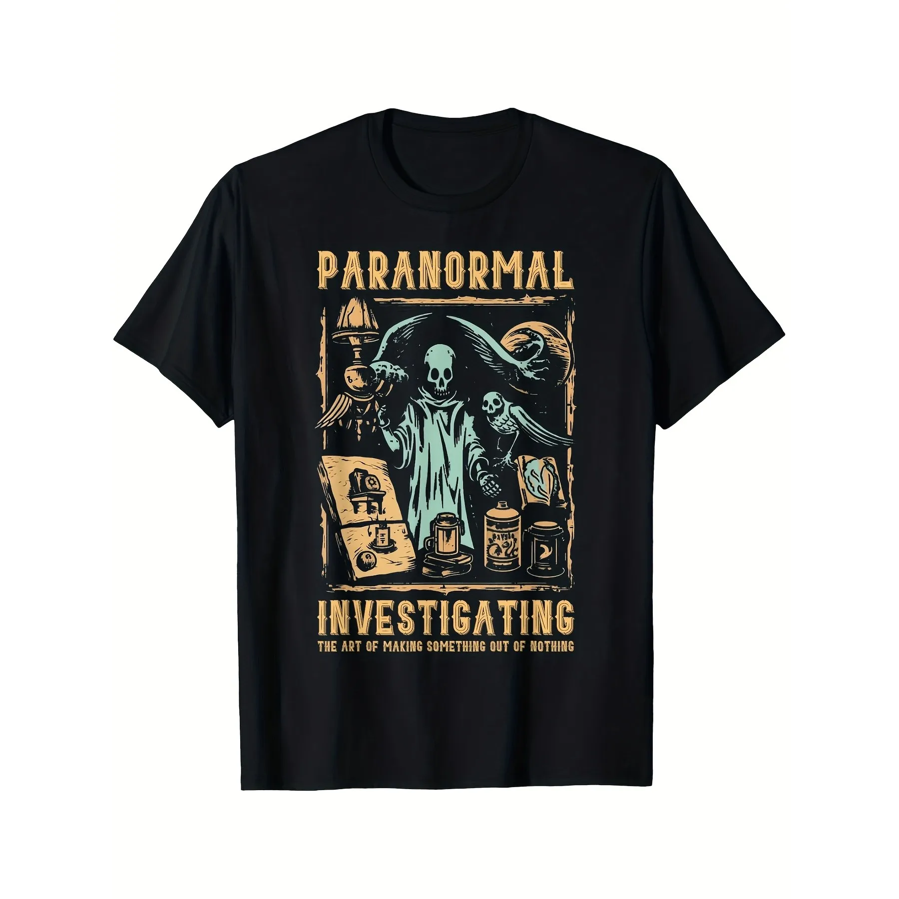 Men's Paranormal Investigator Cotton T-Shirt - Soft, Breathable, Lightweight Hunt Graphic Design