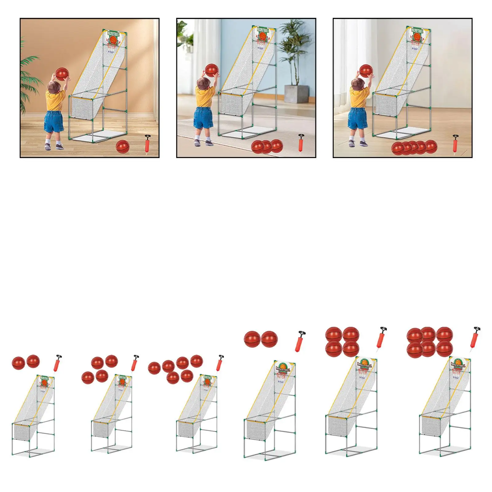 مجموعة ألعاب كرة السلة للأطفال، لعبة تفاعلية سهلة التجميع، ألعاب رياضية