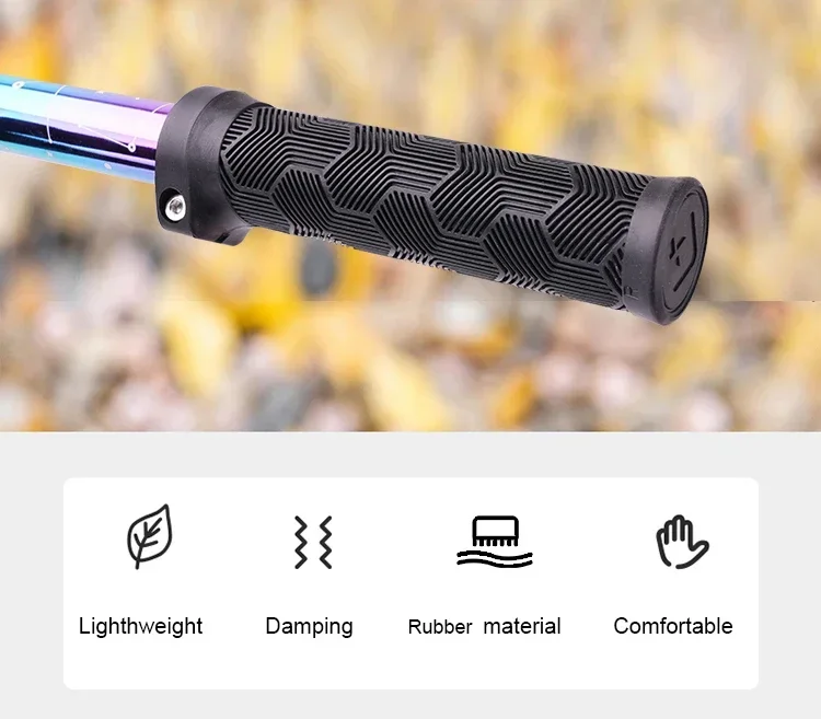ODI MTB Fahrradgriffe Lock-on 22,2 mm Gummi-Lenkerabdeckung, bequeme Flügelform, rutschfestes Griffteil für Reisen/Faltrad – Detail 2