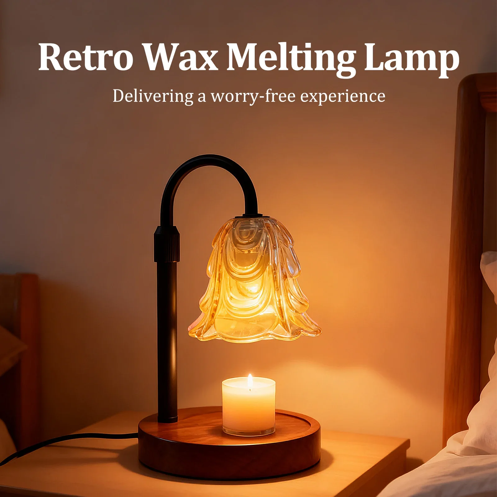 Home Decoration Wax Melting Lamp Decorative Fragrance Lamp Home Office Ambient Fragrance Decor Timer and Height Adjustable