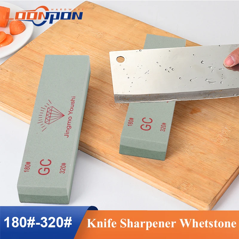 

Knife Sharpener Whetstone Dual Side Kitchen Sharpening Stone Grindstone Oilstone180 320 Grit Water Stone Kitchen Tool