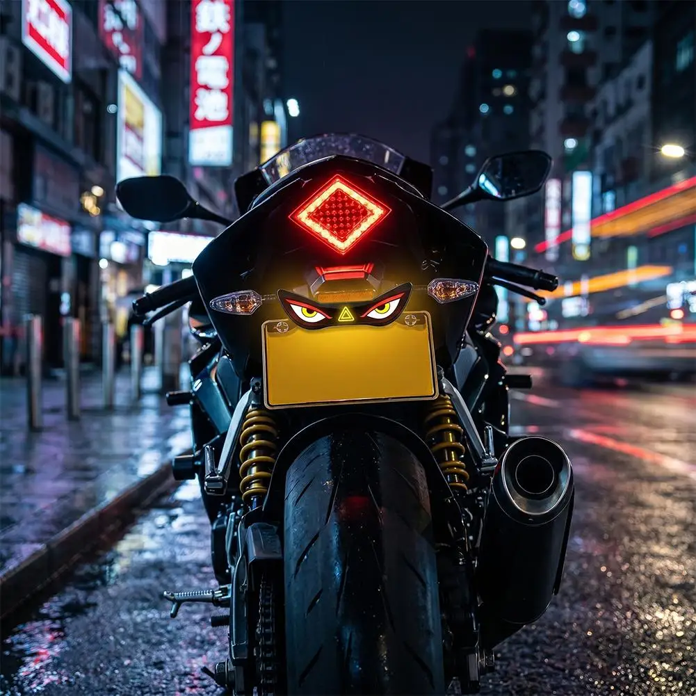 Motorcycle DEMON EYE Ambient Light LED Breathing Neon Light Animated Flashing Warning Lamp Motorcycles Modified Decoration view 3