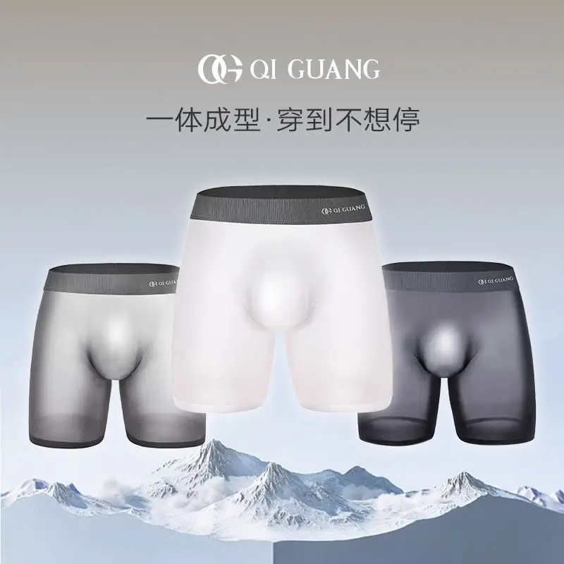 

Men's Sheer Transparent Shorts Underwears Male Plus Size Casual Sleeping Underpants Bottoms