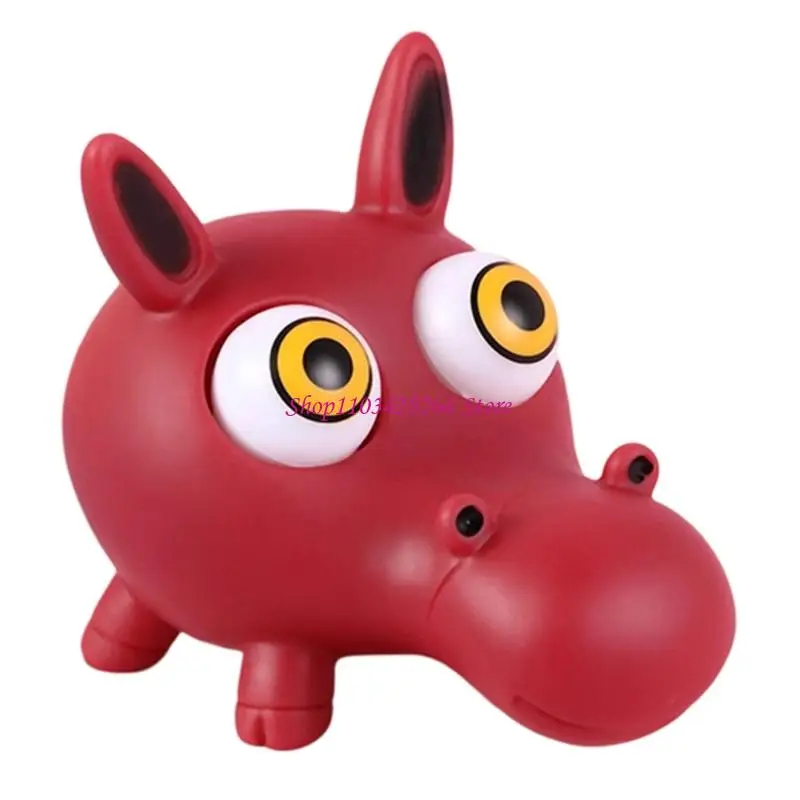 Fun Animal Squeeze Pinch Toy with Popping Eyes Stress Relief Tension Elimination Toy for Kids Adult Calming Relax