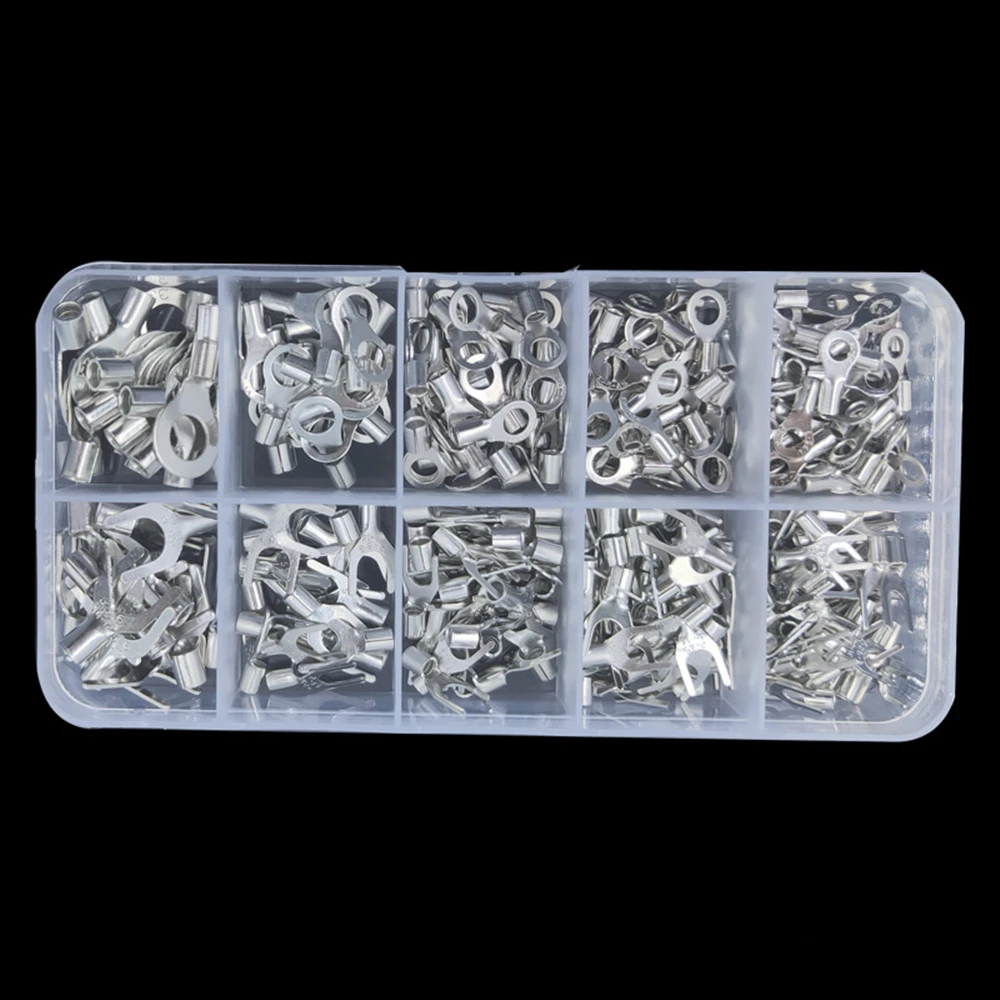 320Pcs Boxed Set Crimp Terminal and Pliers, Cold Pressed Terminal, U Shaped O Shaped Wire Connector 0.5-4mm Square Terminal Tool image 4