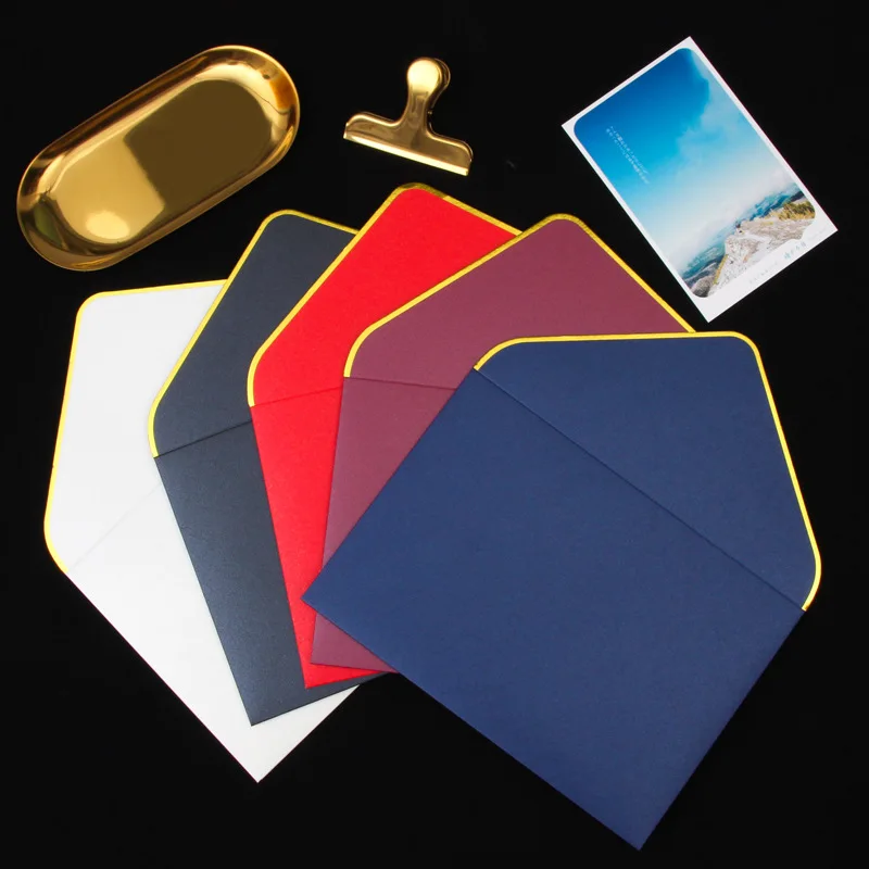 10pcs/lot Gilding A4 A5 Envelope Pearlescent Paper Business Supplies Stationery Postcards Envelopes for Wedding Invitation