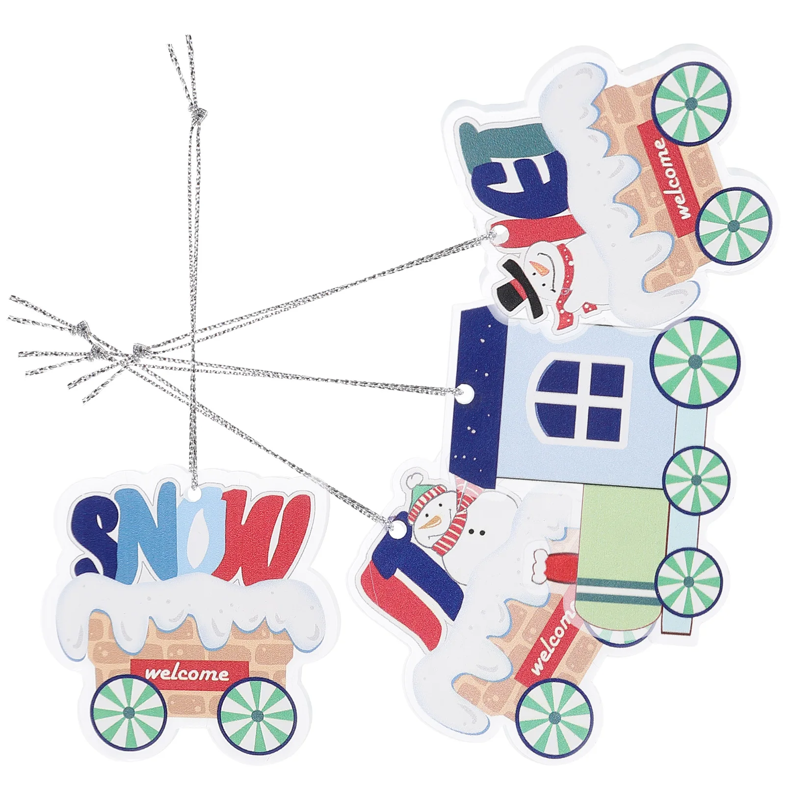 

4pcs Christmas Tree Pendant Xmas Hanging Ornament Cute Acrylic Decorations For Holiday Party Home Window Wall Tree Decor