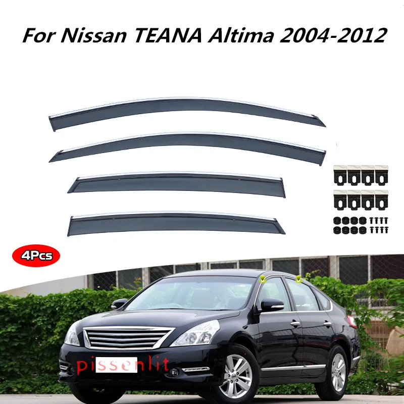 

Outer Trim Chrome for Nissan TEANA Altima 2004-2012 Accessories Deflectors Visors Rain Guard Door Visor Vent Shades Ventvisor