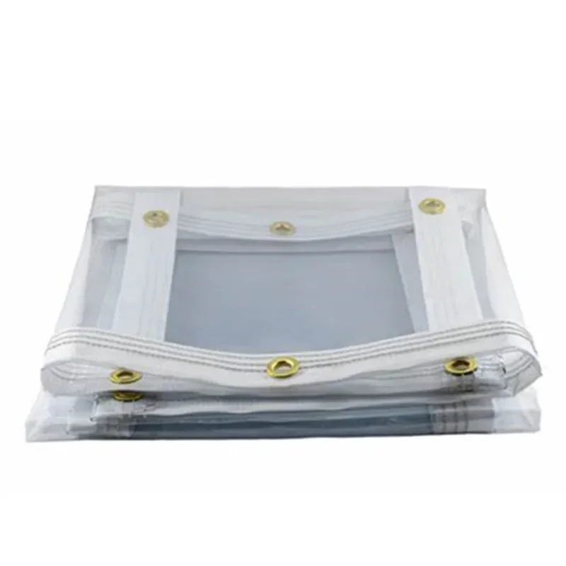 【From China】UV Resistant Clear Vinyl PVC Finished Tarps Transparent Nylon Tarpaulin for Gazebo