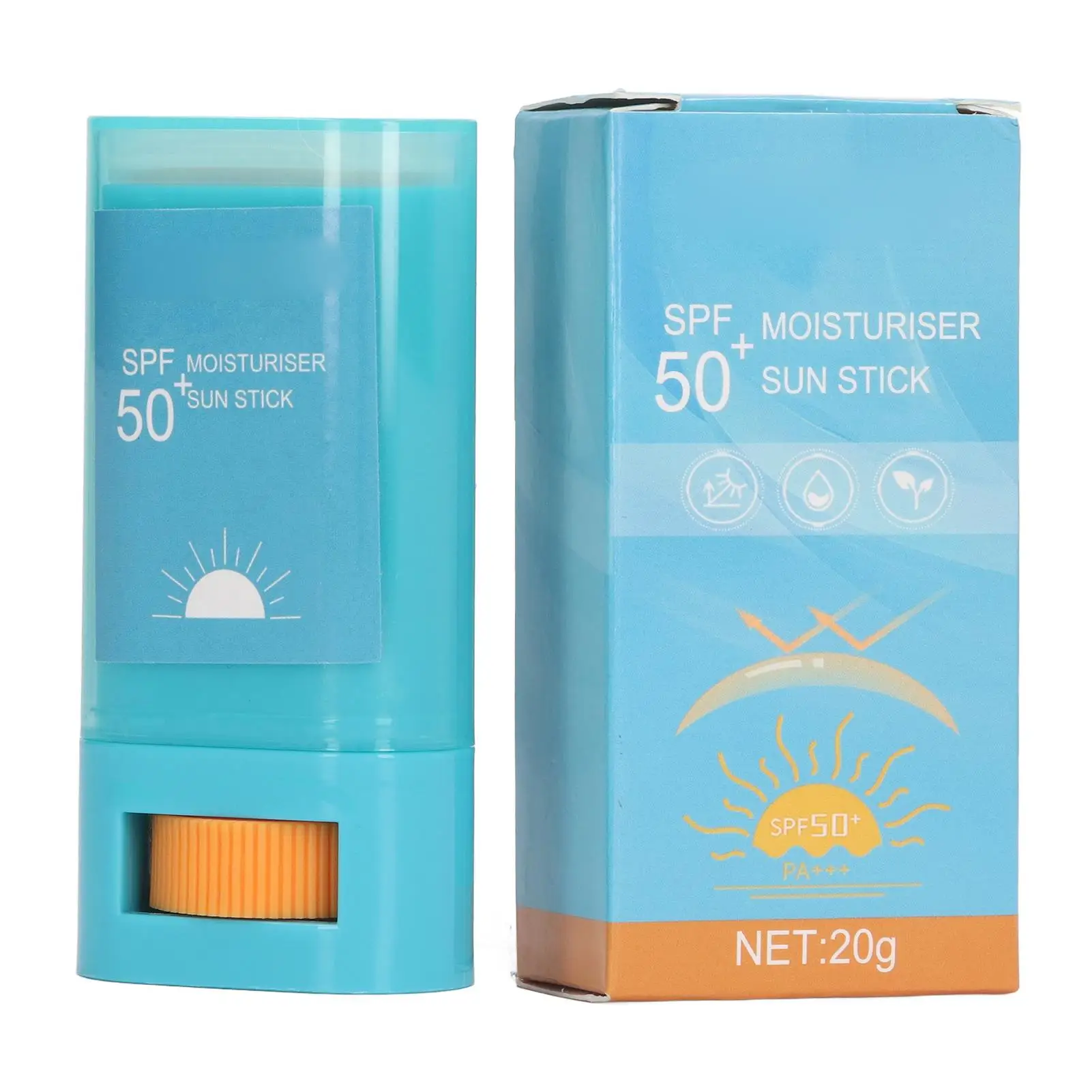 

SPF 50+ Broad Spectrum Sunscreen Stick with Plant Extracts - 0.7oz Moisturizing UVA for travel for skin Care