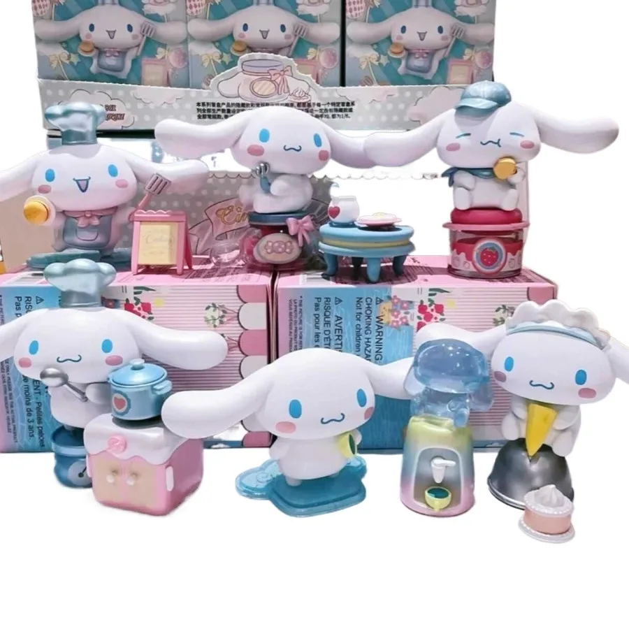 

Подлинная MINISO Sanrio кухонный дом серии Cinnamoroll слепая коробка для девочек подарок на день рождения декор для рабочего стола аниме мультфильм модные игрушки