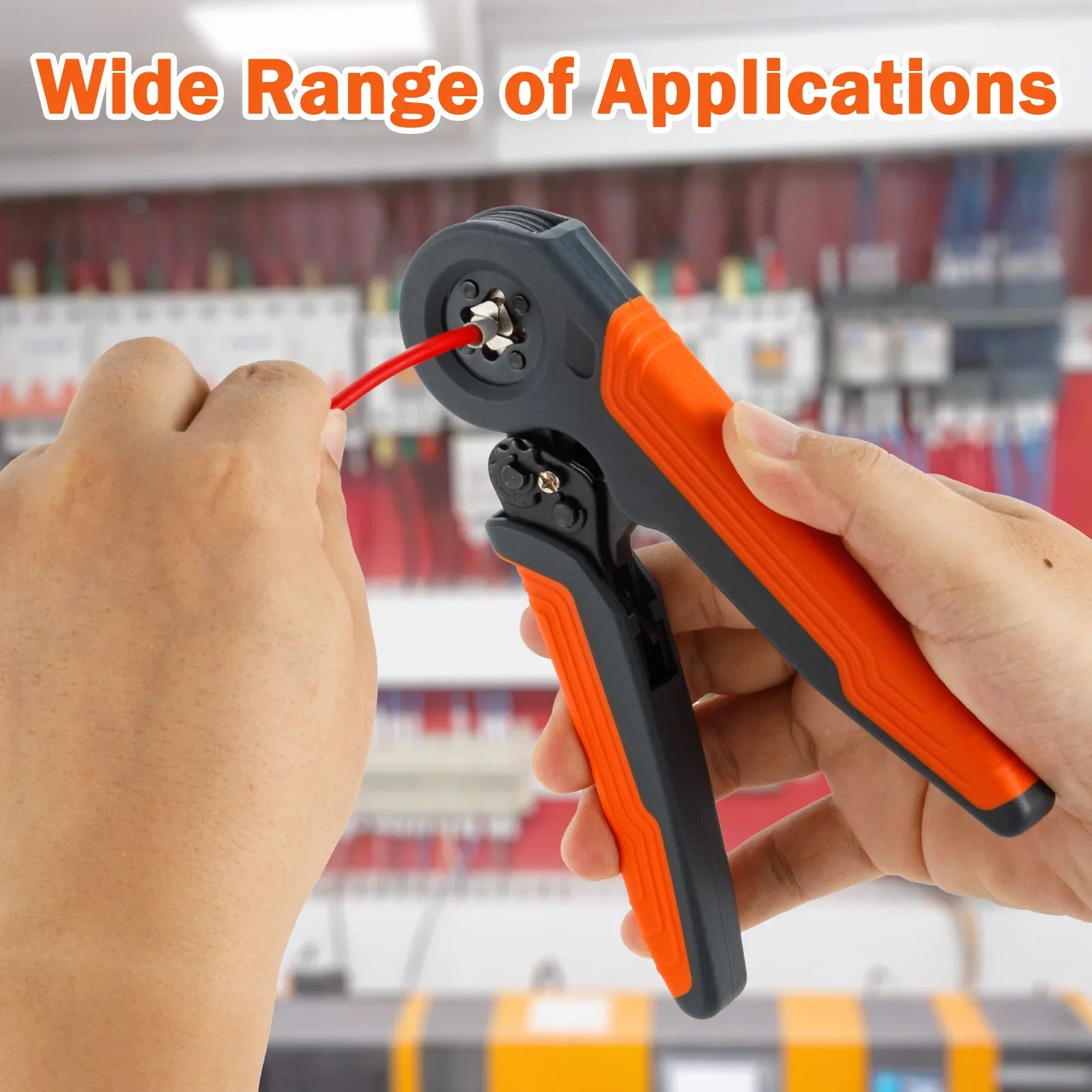Ferrule Crimping Tool Kit , Ratchet Pliers  with Wire End Ferrule Terminals, Quadrilateral Wire Crimp Pliers with Crimp