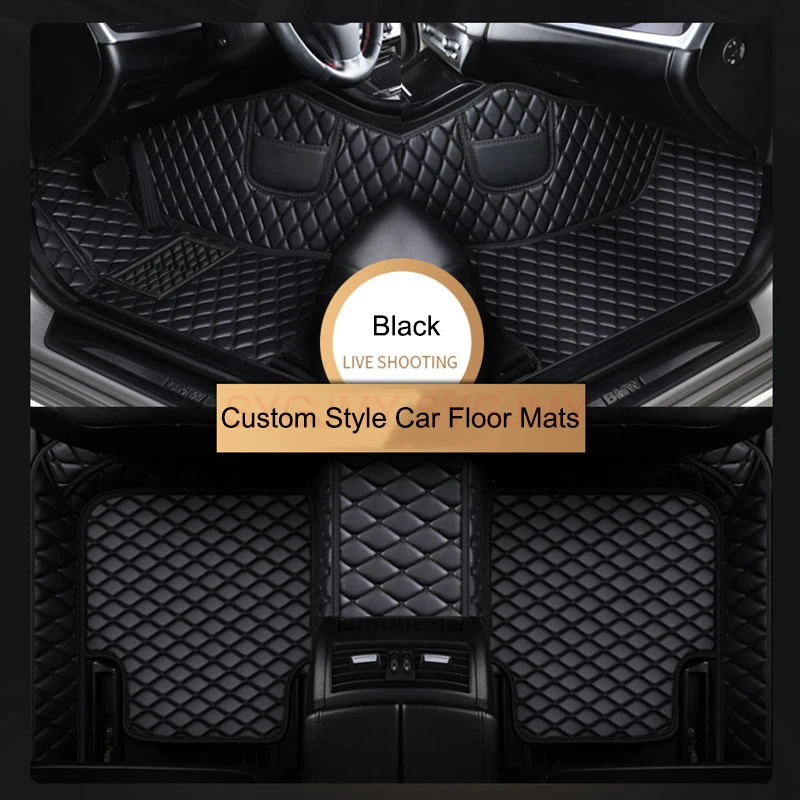 

SYGJMY Custom Car Floor Mats for Mercedes Benz GLA X156 H247 2019-2023 GLB 5 Seat 7 Seat Interior Details Accessories Pu Leather