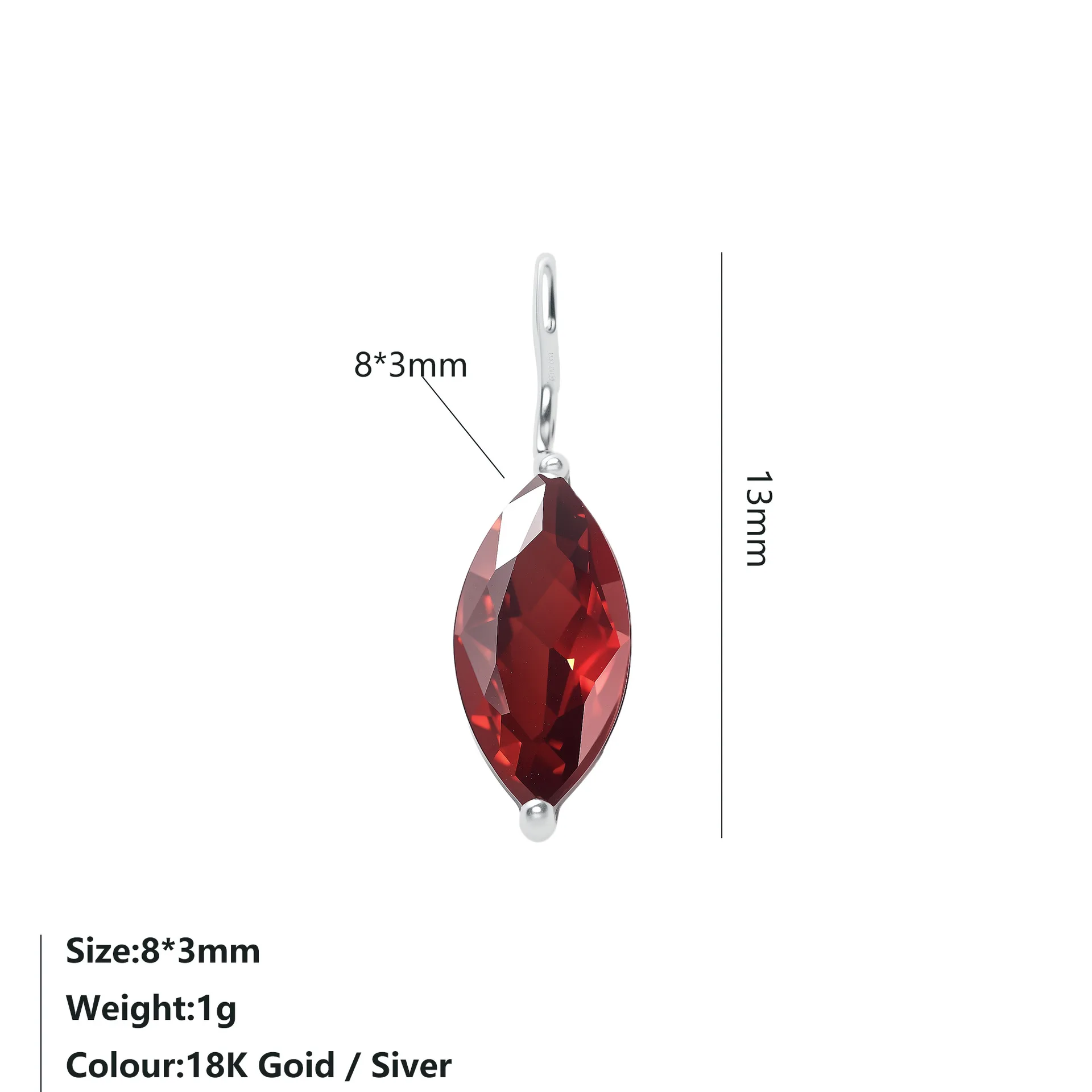 Tiny Marquise Crystal Charms for DIY Earrings